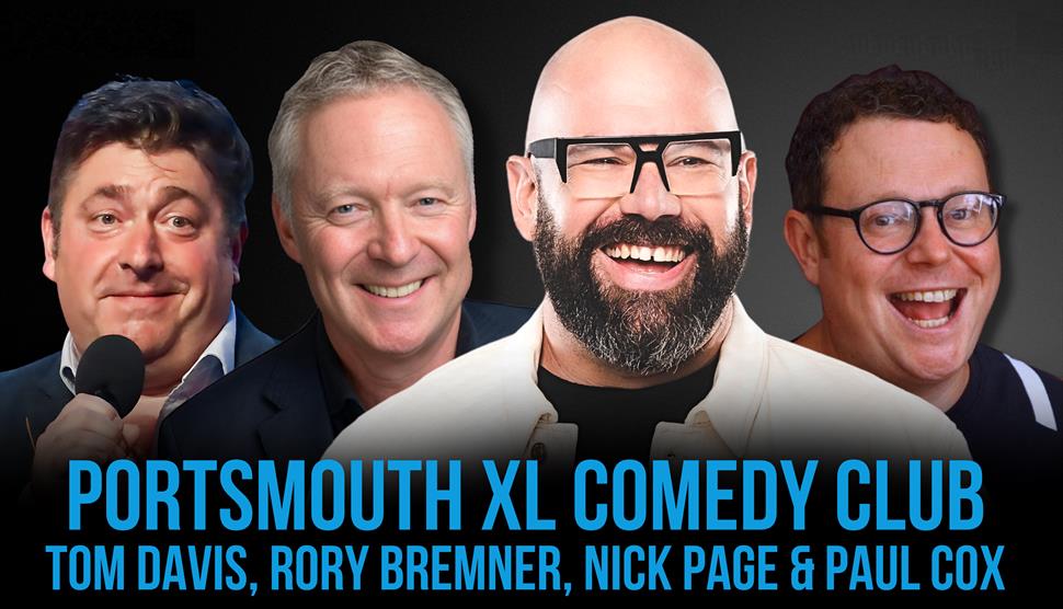 Line up poster for the Portsmouth XL Comedy Club