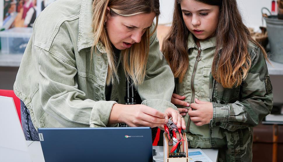 A family tries their hand at coding
