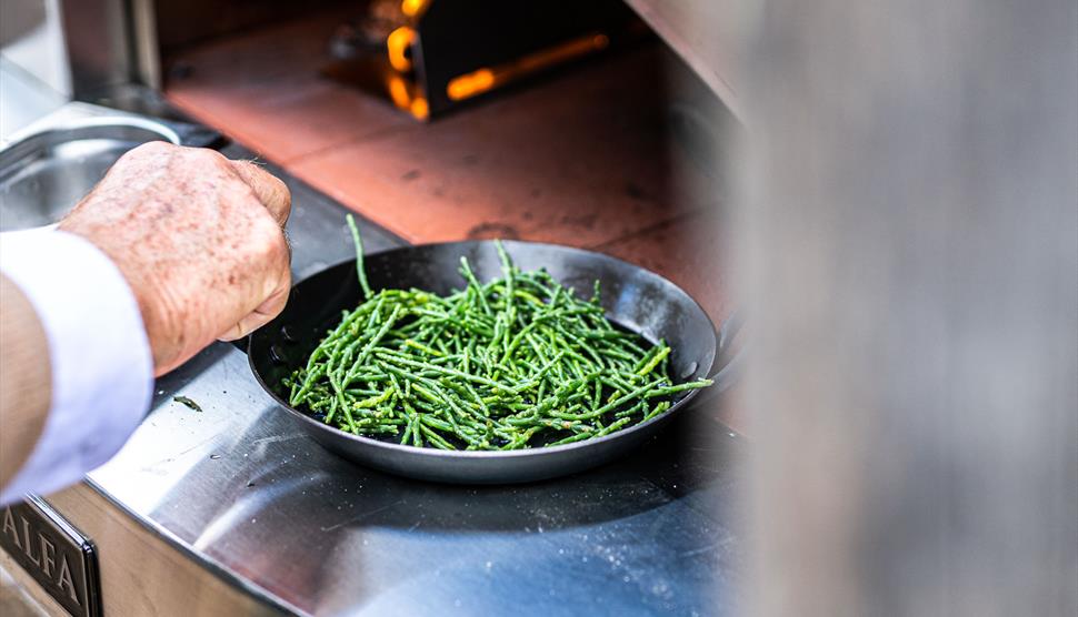 Vegetarian on the Fire at Season Cookery School, Lainston House