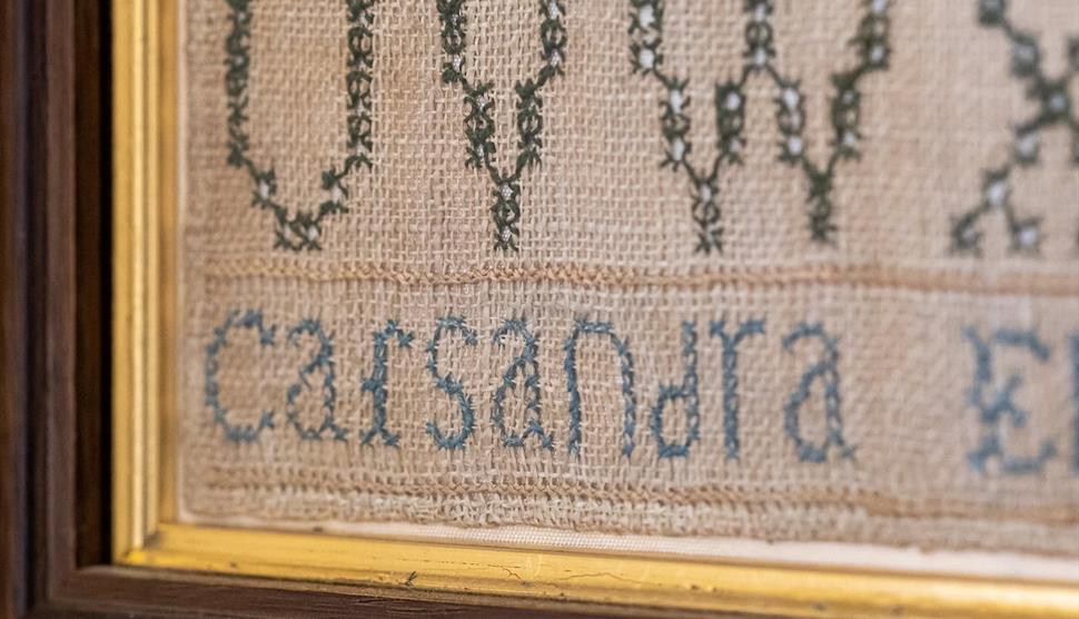 A sewing sampler created by Cassandra Austen, Jane Austen's sister