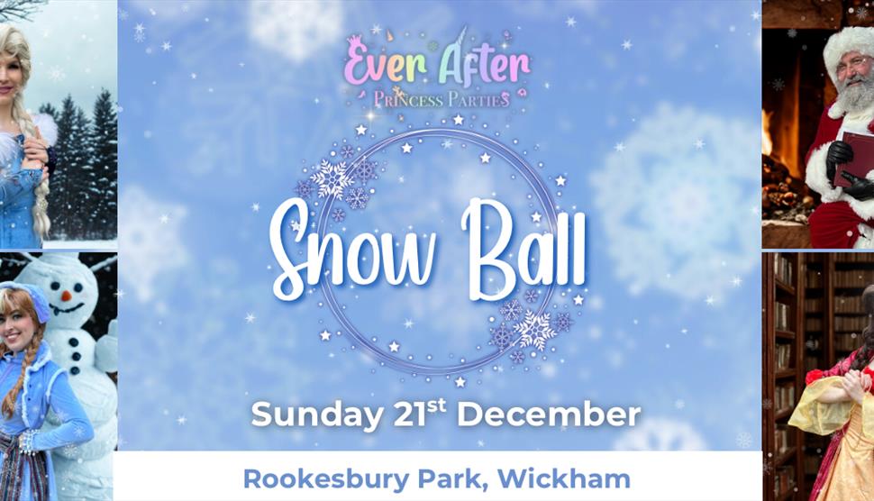 Princesses and Santa performing at Snowball Event, Fareham
