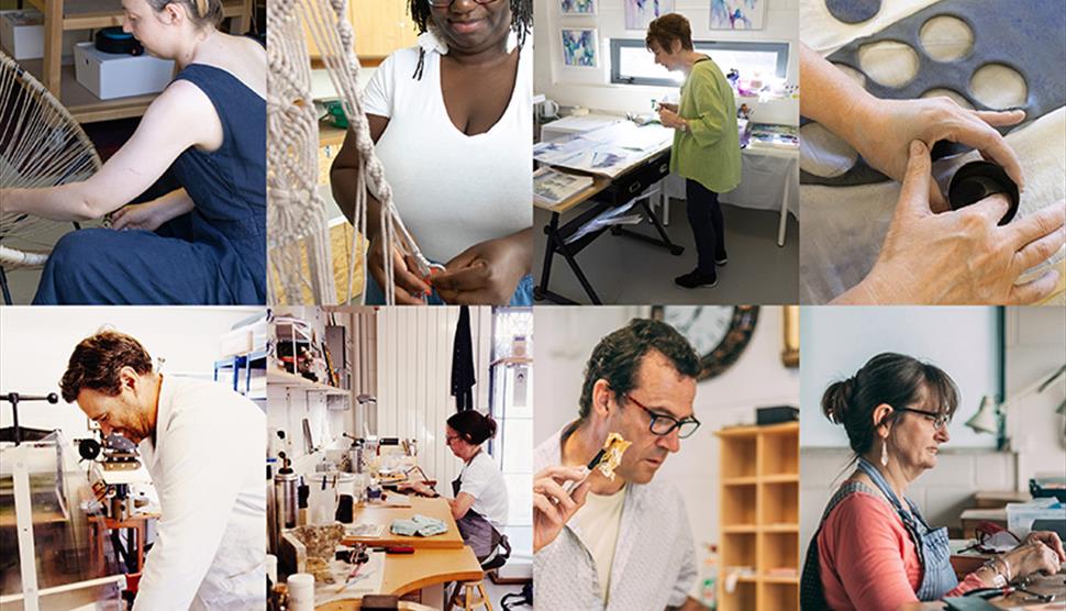 Crafts people making