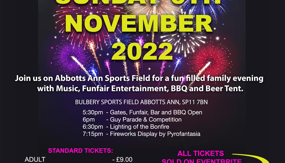 Abbotts Ann Fireworks Display & Bonfire Night 2022 Visit Hampshire