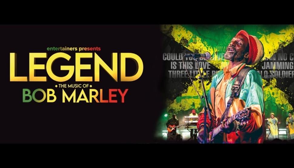 Poster advertising Legend the music of Bob Marley