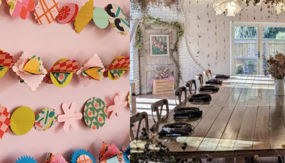 Lower Norton Flower Farm, Paper Garlands