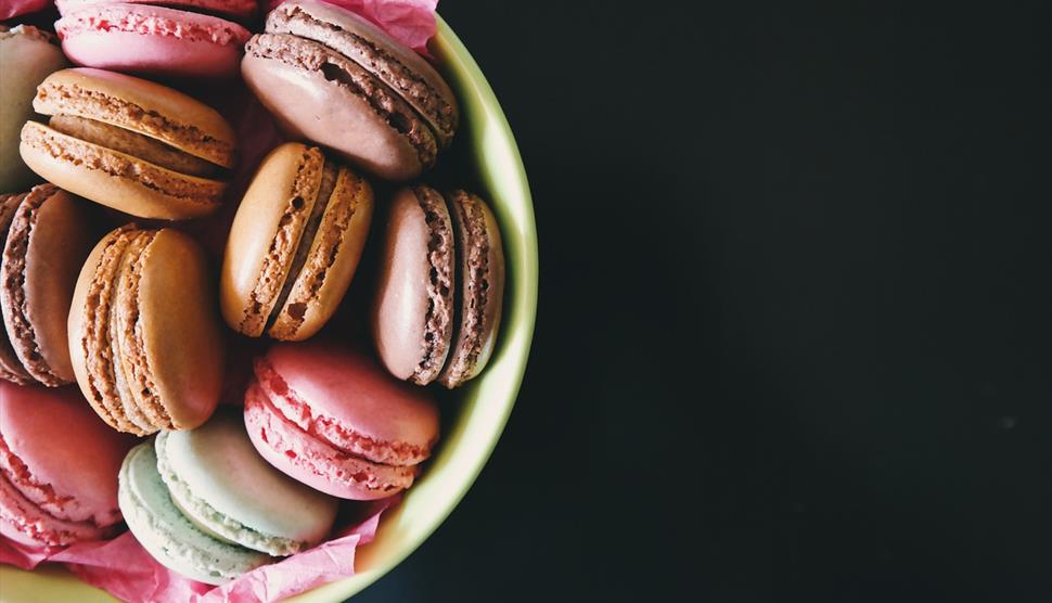 Macaroons at Season Cookery School at Lainston House