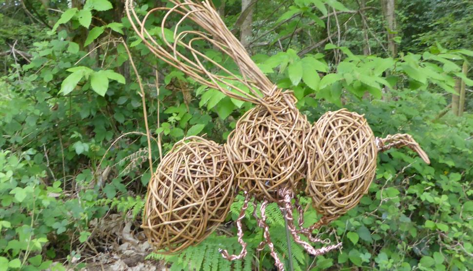 Willow bee sculpture