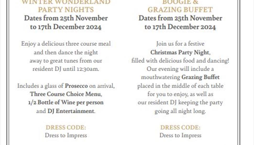 Christmas Boogie & Buffet Night at Meon Valley Hotel, Golf & Country Club