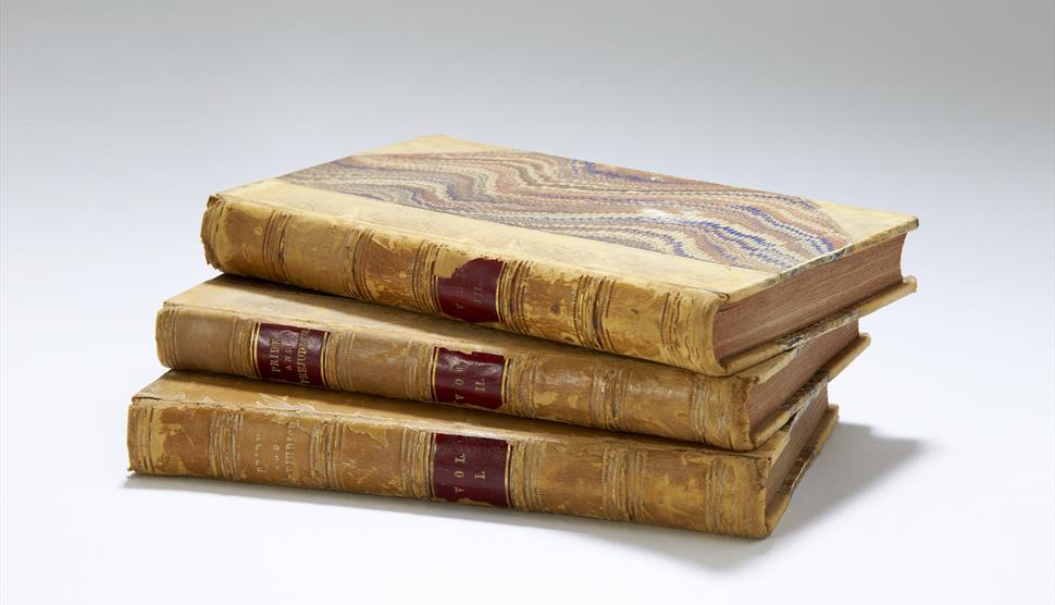 Three volumes of a first edition of Pride and Prejudice