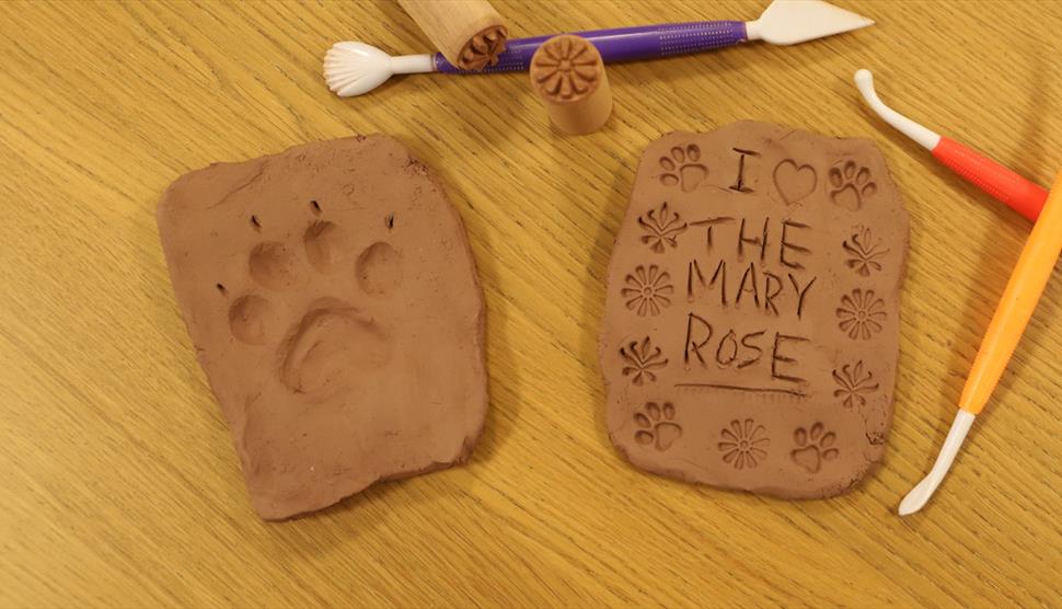 Hands on History: Paw print tiles and Summer Storytelling at The Mary Rose
