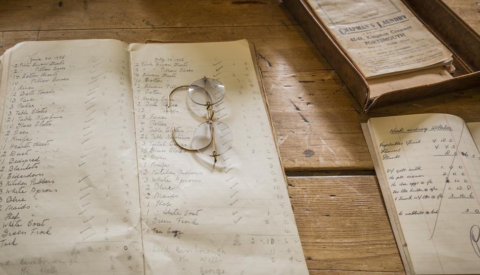 Books in the Butler's Pantry of Stansted House