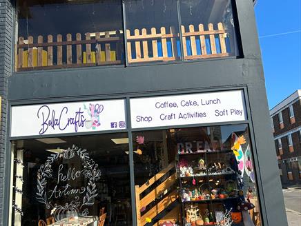 The exterior and shop front ot BellaCrafts