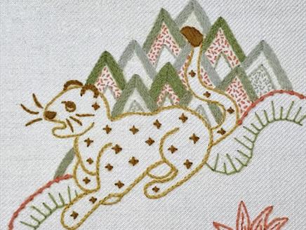 Spotted Mountain Leopard Needlework Workshop at Sir Harold Hillier Gardens