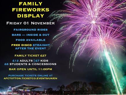 Family Fireworks Display at AFC Totton
