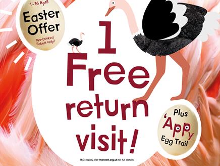 FREE return visit within 7-days at Marwell Zoo!