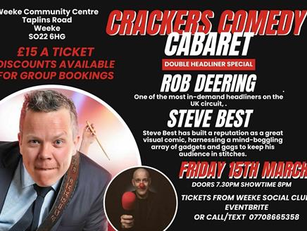 Crackers Comedy Cabaret at Weeke Community Centre