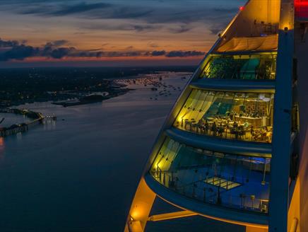 Spinnaker Tower by night
