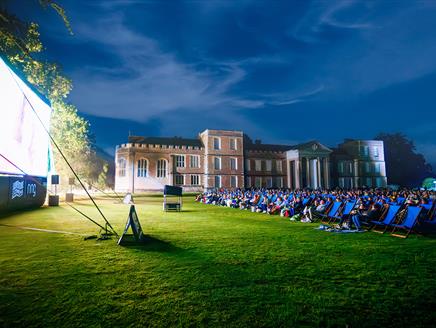 Visitors at The Vyne enjoy an evening of outdoor cinema.