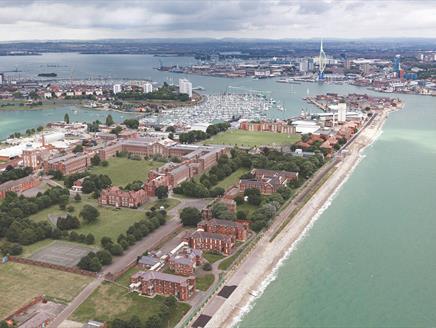 Aerial view of Royal Haslar and grounds