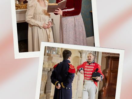 People wearing regency clothes