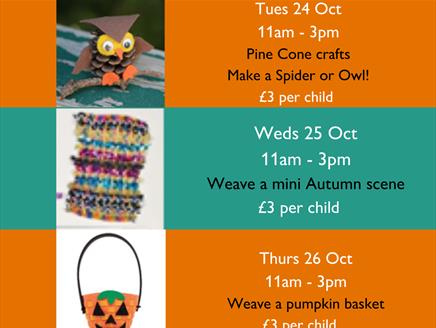 Autumn Half Term craft activities at Whitchurch Silk Mill