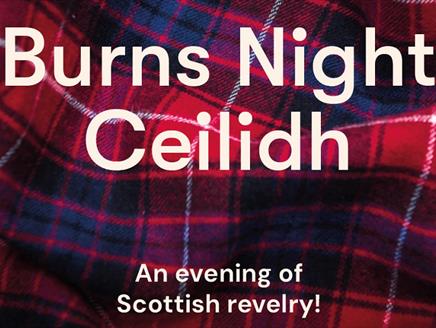 Poster for the Burns Night Ceilidh at Portsmouth Cathedral