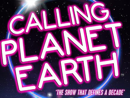 Poster image for Calling Planet Earth, featuring the logo in neon-style lettering