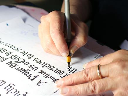 Calligraphy Workshop at Winchester Cathedral
