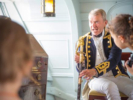 Chat to Captain Hardy at Portsmouth Historic Dockyard