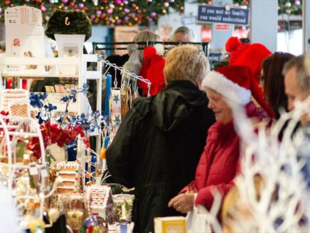 Shoppers enjoying the Festival of Christmas Markets at Port Solent