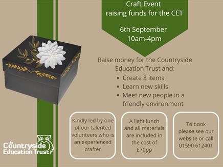 Fundraising Craft Event with Countryside Education Trust poster
