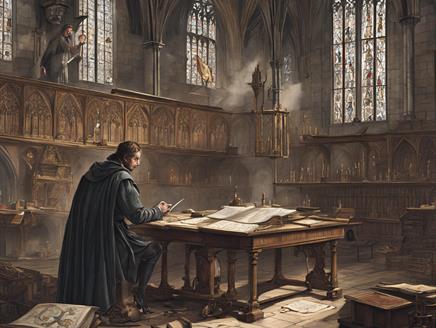 Death at the cathedral - image created using AI