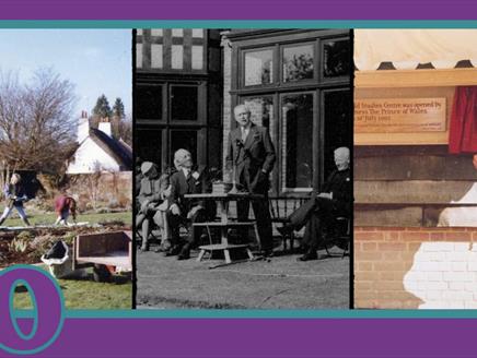 Gilbert White's House and Gardens through the ages collage.