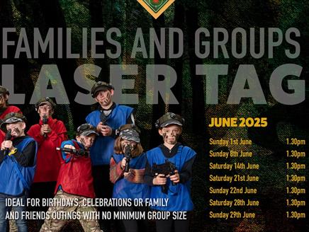 Poster for Easter at Families and Groups Laser Tag
