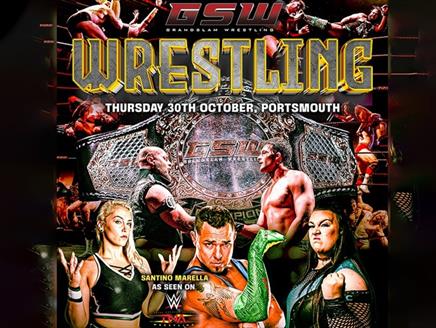 Poster for Grandslam Wrestling at Portsmouth Guildhall