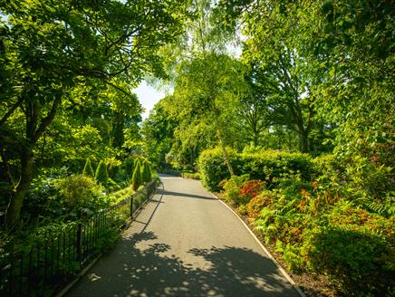 The main gardens at Paultons Park