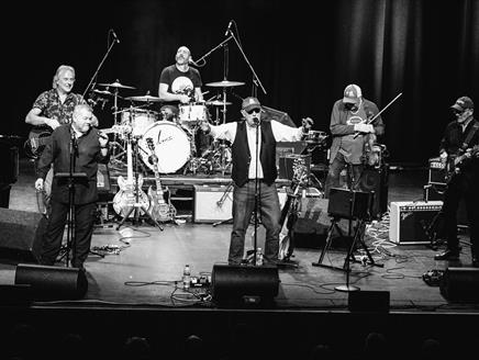 Black and white photograph of the Gary Fletcher Band