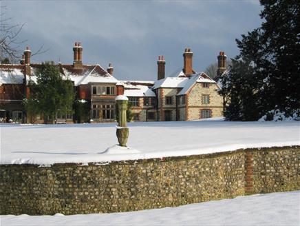 Gilbert White's House in the snow.