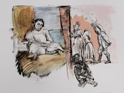 Girl Reading at Window from Jane Eyre, 2001 – 2002, courtesy Paula Rego and Cristea Roberts Gallery, London ©️ Paula Rego