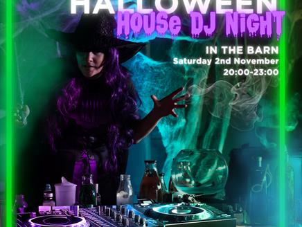 a witch spining discs at Sky Park Farms Over 18's House DJ night