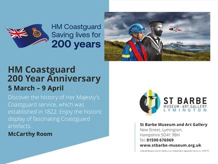 HM Coastguard 200 anniversary at St Barbe Museum