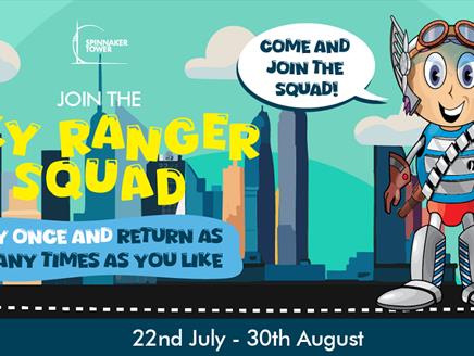 Illustration for the Summer Sky Ranger Squad activities at Spinnaker Tower