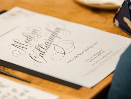 Calligraphy worksheet reading Modern Calligraphy.