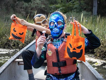Canoe Halloween Candy Hunt with New Forest Activities