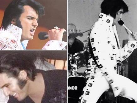 Different images of Elvis impersonator Chris Connor.