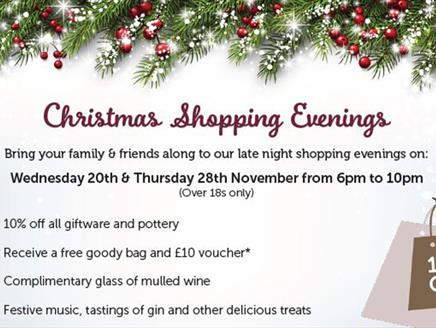 Christmas Shopping Evenings at Grayshott Pottery