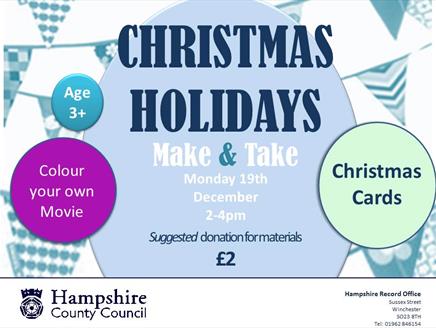 Christmas Holiday Activities at Hampshire Record Office