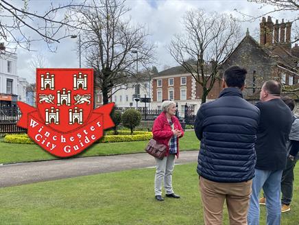 Group in Abbey Gardens, Winchester