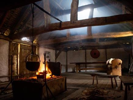 Mead Tasting in the Saxon Hall at Butser Ancient Farm

