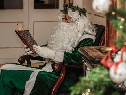 Father Christmas onboard HMS Warrior Credit NMRN